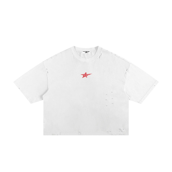 FVO — Frayed Boxy Tee White