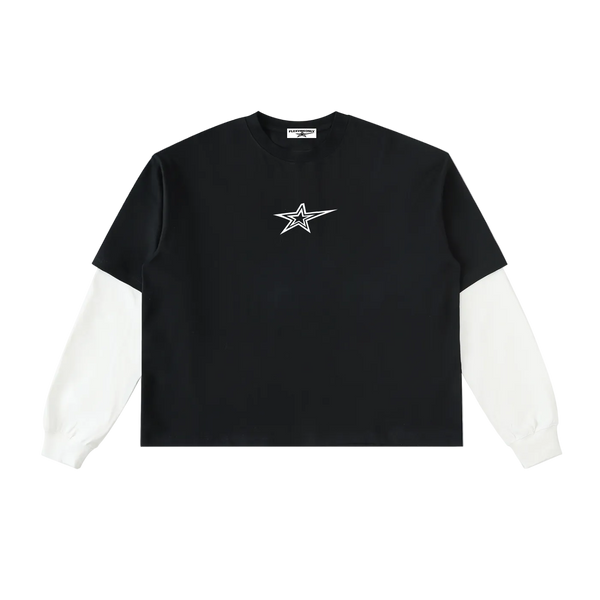 FVO — LONGSLEEVE  Black with White