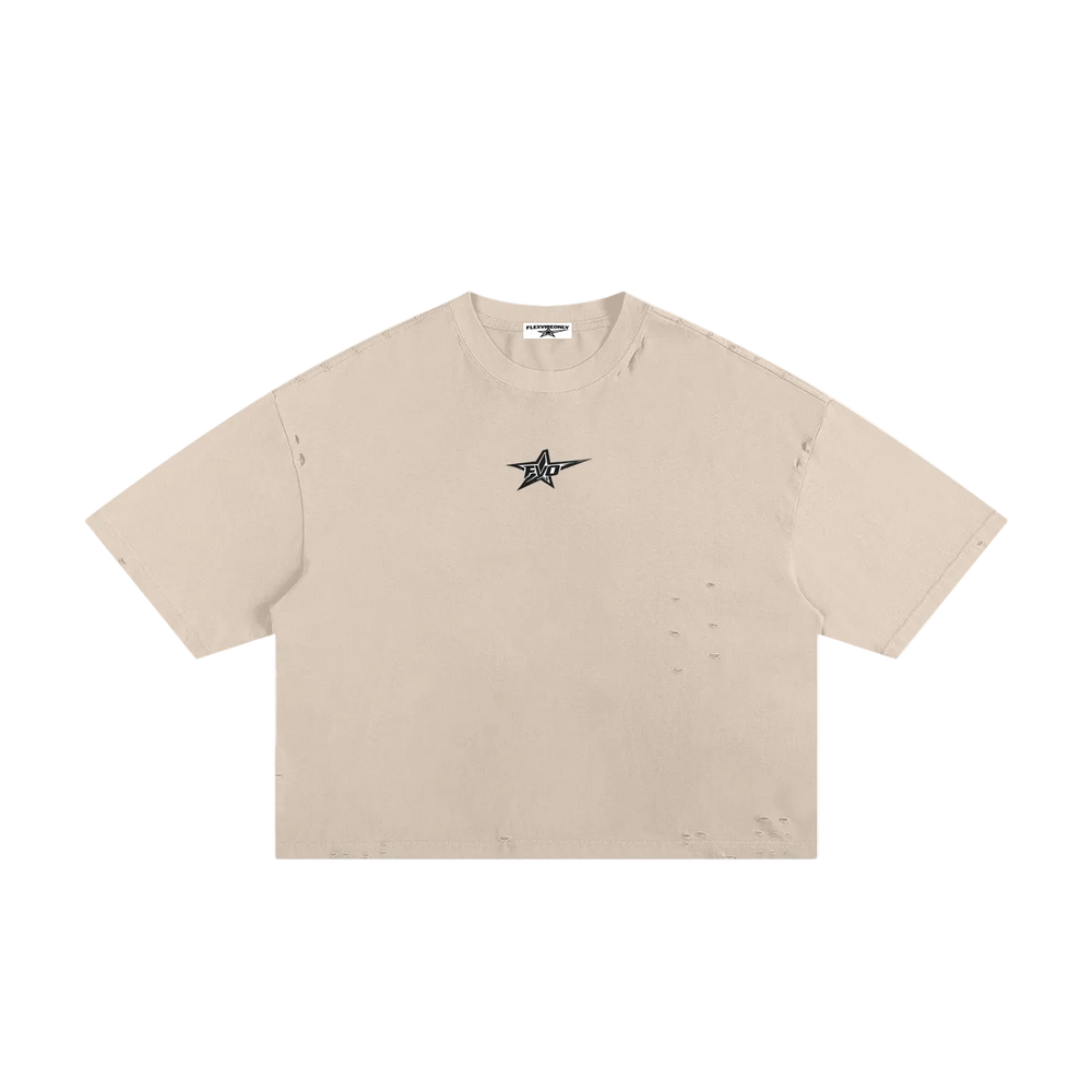 FVO — Frayed Boxy Tee Apricot